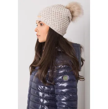 Čepice Glara Vlněná čepice na zimu 970452 béžová