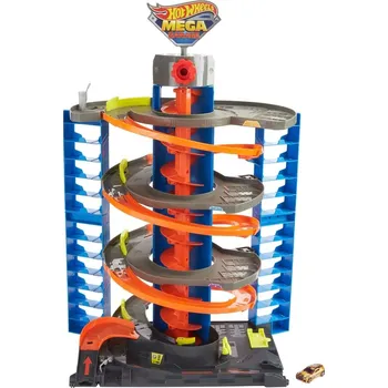 autodráha Hot Wheels City Vylepšená Mega garáž