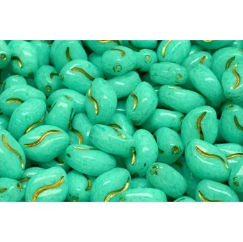 Dětské navlékací korálky Oboustranná vlnitá zrnka 11x8 mm č. 9