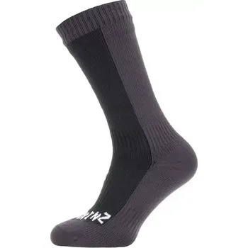 Pánské termo ponožky Ponožky SealSkinz Cold Weather Knee Black Grey