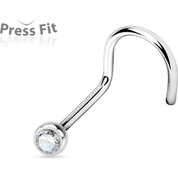 Piercing Šperky4U Piercing do nosu kamínek - tl. tyčky 0,6 mm, kamínek 2,5 mm - N01075-025