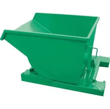 Popelnice Výklopný kontejner, objem 600 l, zelený