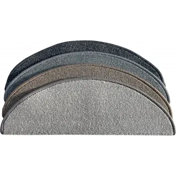 Koberec Nášlapy na schody Matera Varianta: Antraciet 24x65 cm půlkruh