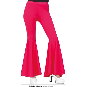 Karnevalový kostým Guirca Růžové dámské elastické zvonové kalhoty Velikost: 38 - 40 (M)