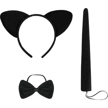Karnevalový doplněk Sada kočka černá