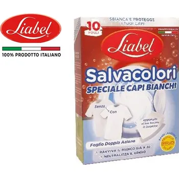 Prací prášek LIABEL WASH WHITE Ubrousky na bělení prádla 10ks