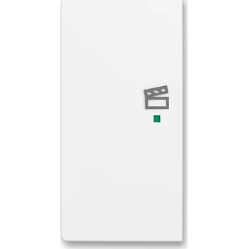 ABB - Zoni, kryt 2násobný levý, symbol "scény", matná bílá