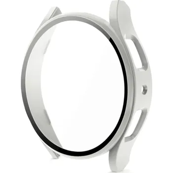 Příslušenství k chytrým hodinkám Barevné ochranné pouzdro s tvrzeným sklem pro Samsung Galaxy Watch 6 44mm Barva: Stříbrná