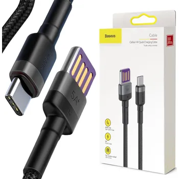 Datový kabel USB-A -> USB-C KABEL Baseus Cafule CATKLF-PG1 100cm SuperCharge 40W 5A QC 3.0 CORD