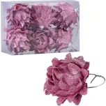 Textilní květ vánoční ozdoba 4 cm…