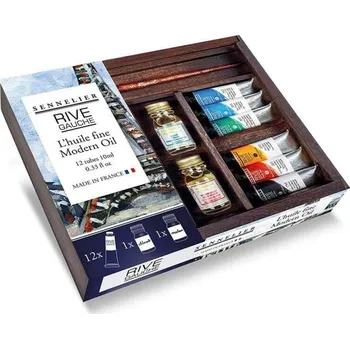 Olejová barva Sennelier sada olejových barev v kufříku, 12x10ml