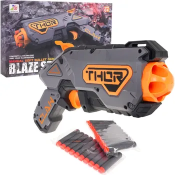 Dětská zbraň Mamido Dětská manuální pistole na pěnové náboje Blaze Storm šedá