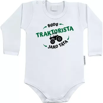 Kojenecký body Dětské body s dlouhým rukávem Budu traktorista jako táta