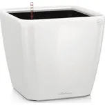 Lechuza Samozavlažovací květináč Quadro Premium, 21 × 21 × 20 cm, plast, bílý 16120