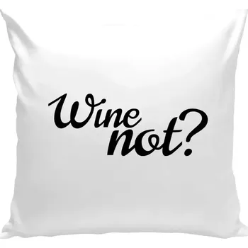 Polštář Polštář bílý 40x40 cm Wine not?