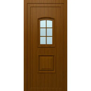 Vchodové dveře Solid Elements Vedlejší vchodové dveře Maria, 80 P, rozměr vč. zárubně: 880 × 1980 mm, plast, pravé, dub zlatý, prosklené W1DRBCZTK2.0017