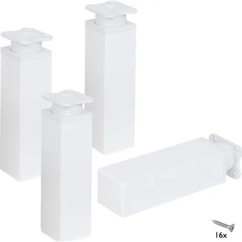 Stabilit Sada nábytkových noh nastavitelných, 40 × 150–170 mm, plast, bílá, 50 kg, 4 ks&nbsp;50613