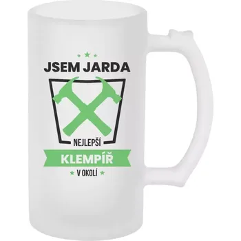 Sklenice Půllitr pro klempíře - Nejlepší v okolí - klempíř - matný