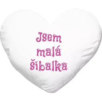 Polštář Polštář srdce 40x35 cm Jsem malá šibalka