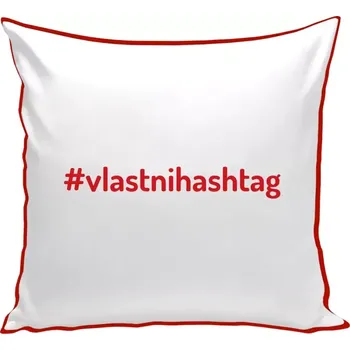 Polštář Polštář barevný 32x32 cm Vlastní hashtag