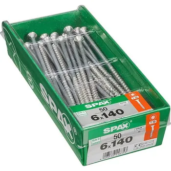 Vrut Spax Wirox Univerzální vrut T-Star plus, ø 6 × 140 mm, drážka: TX 30, 50 ks 4191010601417