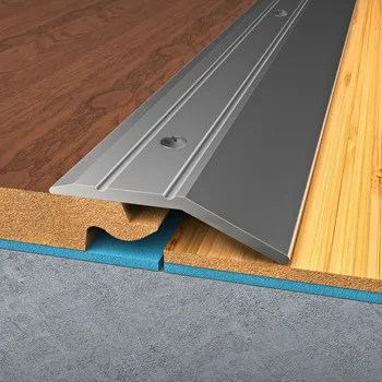 přechodová lišta BOHEMIA PROFIL Vyrovnávací profil 950/3, stříbrný, hliníkový, 8 × 35 × 900 mm, vrtaný 59301