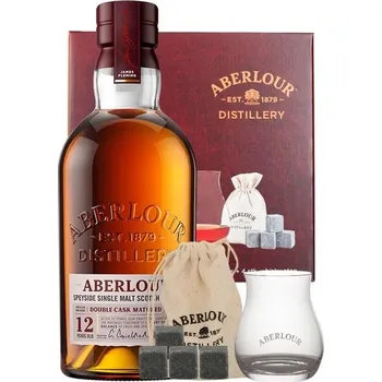 Whisky Aberlour 12y Double Cask 40% 0,7l + sklenička + ledové kameny