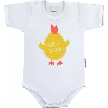 Kojenecký body Dětské body s krátkým rukávem Slibuju, že ani nepípnu!