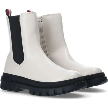 Dámská zimní obuv Dámské kotníkové boty T3A5-33058-1355101-101 Ecru s černou - Tommy Hilfiger ecru-černá 40