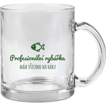 Hrnek 330 ml - skleněný Profesionální rybářka