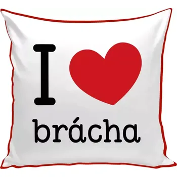 Polštář Polštář barevný 32x32 cm I love brácha