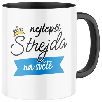 Keramický hrnek s potiskem Nejlepší strejda na světě, s korunkou