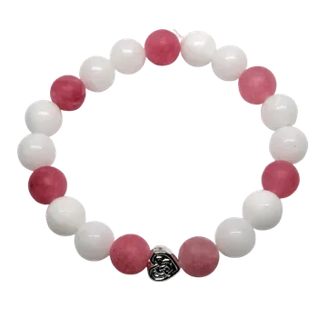 Náramek Dětský jadeitový náramek se srdíčkem