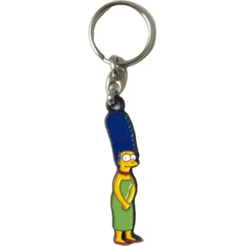 Přívěsek na klíče Simpsonovi Marge v šatech kovový včetně kroužku na klíče
