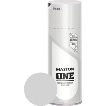 Stavebniny Barva ve spreji ONE lesk bílo hliníková RAL9006 400ml