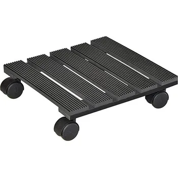 Stojan na květiny Gardol Pojízdný podstavec pod květináč, 29 × 29 cm, WPC, antracit, 60 kg 20950001