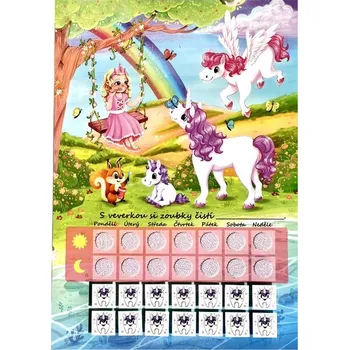 Motivační tabulka Holčička s jednorožci