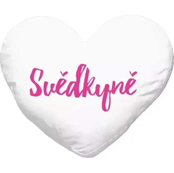 Polštář Polštář srdce 40x35 cm Svědkyně - nápis 2