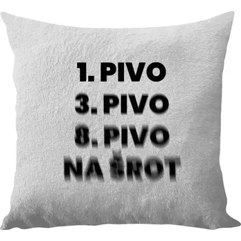 Polštář Polštář bílý 40x40 cm - dlouhý chlup Na šrot