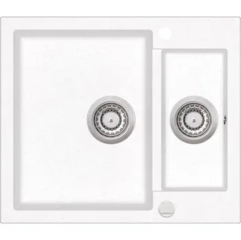 Granitový dřez Granitový dřez Aquasanita - Helika Tesa 580.1E oboustranný s excentrem alba