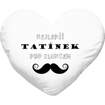 Polštář Polštář srdce 40x35 cm Nejlepší tatínek pod sluncem