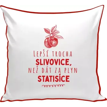Polštář Polštář barevný 32x32 cm Lepší trocha slivovice
