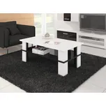 Konferenční stolek DARGANATA B, bílá/černý lesk, 5 let záruka + vyzvednutí ZDARMA