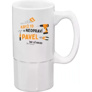 Sklenice Půllitr pro kutily - Když to neopraví jméno, tak už nikdo - 500 ml