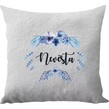 Polštář Polštář bílý 40x40 cm - dlouhý chlup Nevěsta - peříčka