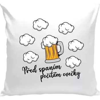 Polštář Polštář bílý 40x40 cm Počítám ovečky