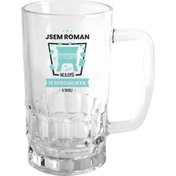 Sklenice Půllitr pro IT specialisty - Nejlepší v okolí - IT specialista - čirý