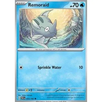 Sběratelská karetní hra Pokémon PAR 033/182 Remoraid - Paradox Rift Stav: Near Mint, Verze: NORMAL