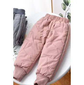 Dětské oteplováky s motivem hvězdiček Barva: Růžová, Velikost: výška 65-75cm /vel. 80