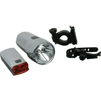 Cyklosvítilna LED světlo na kolo, přední: 15/30 lux, 2 ks, na řídítka / na sedlovou trubku&nbsp;85330